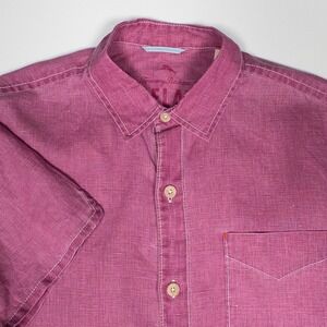 Tommy Bahama Linen Relax Camp Shirt Short Sleeve Button Up Casual Mens M‎ Defect